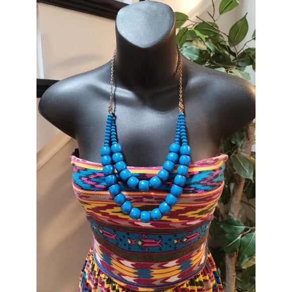 Material Girl Jumpsuit Women's Size Large Multicolor Polyester Off The Shoulder - Picture 10 of 14